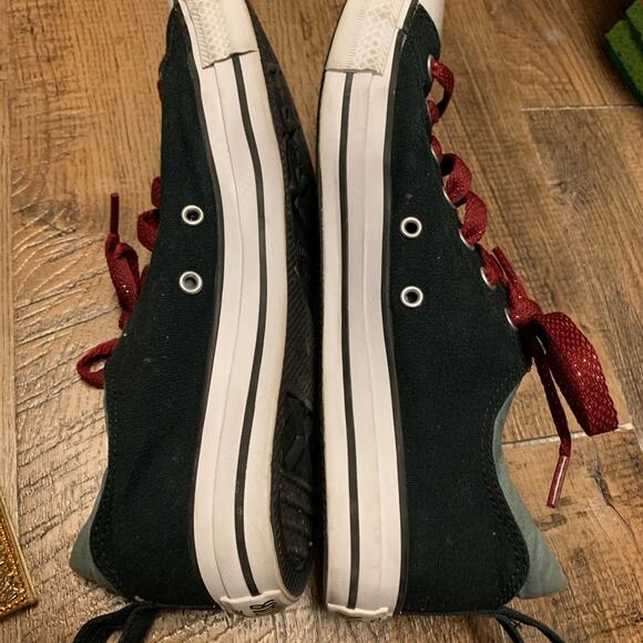 CONVERSE ALL STAR CHUCK TAYLOR Low Top BLACK Canvas WHITE Rubber Size 11 - Picture 7 of 13